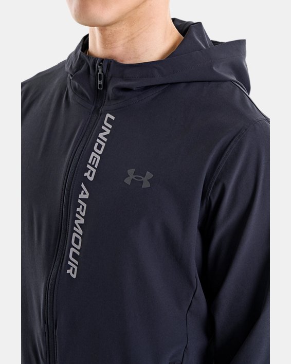 Men's UA OutRun The Storm Jacket in Black image number 5